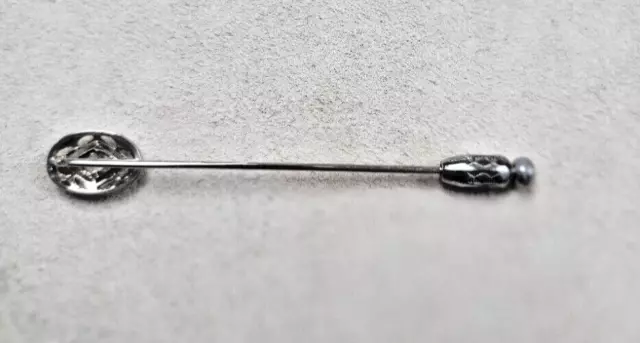 Vintage 14k White Gold Stick Pin with Diamond, 1.3 grams 3