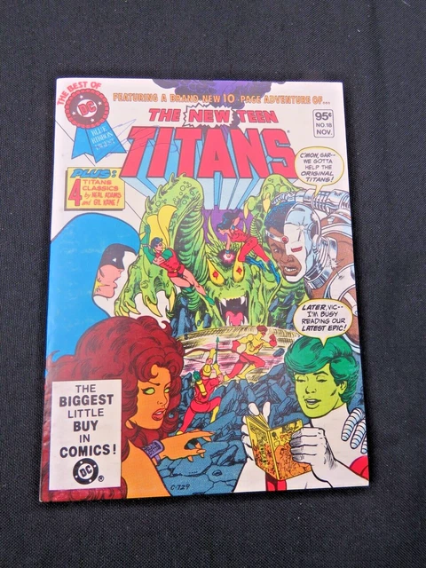 BEST OF DC BLUE RIBBON DIGEST #18 Nov. 1981 New Teen Titans, SIGNED George Perez