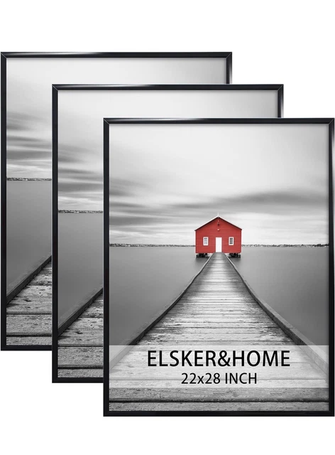 ELSKER&HOME 16x20 Picture Frames 3 Pack for Wall,Picture Poster Frame Black for