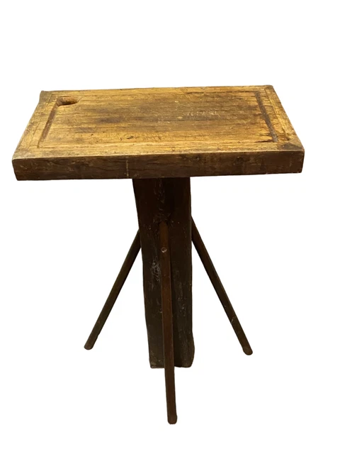 Table billot bois 100x50 cm | plot de boucher tout terrain