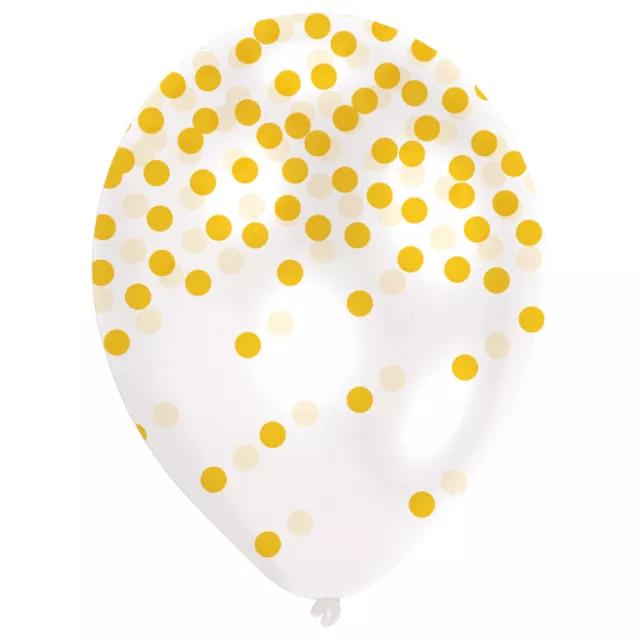 6 Colorido Confeti Globos Como Decoración de Fiesta Konfetti-Ballons Globos