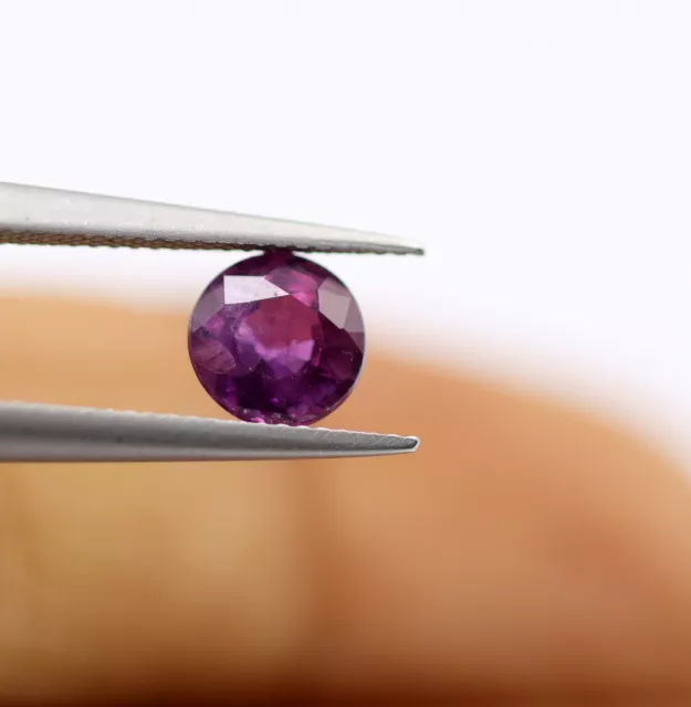 Natural Purple Sapphire Loose Round Cut 0.64 Ct Sri Lanka Mined Luster Gemstone 2