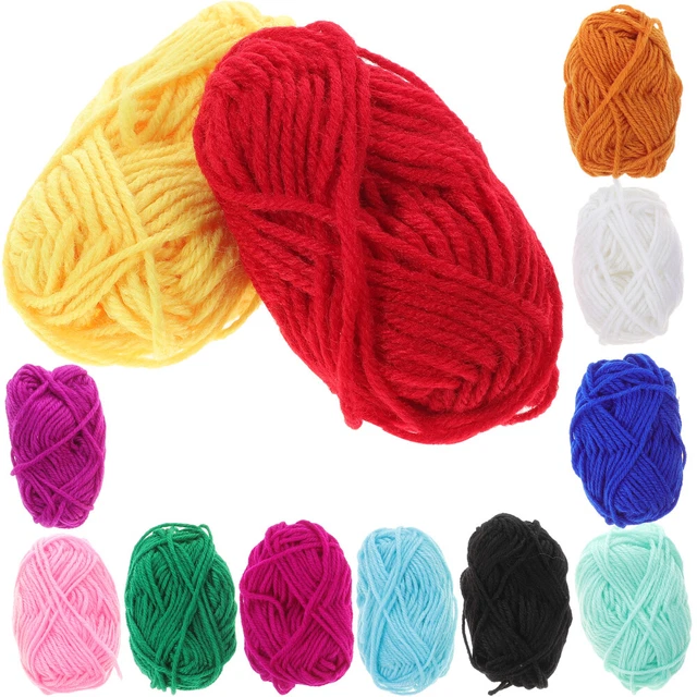 12 Pcs Dyed Crochet Yarn Weight Wool Yarn Cotton Throw Blankets Dyed Yarn