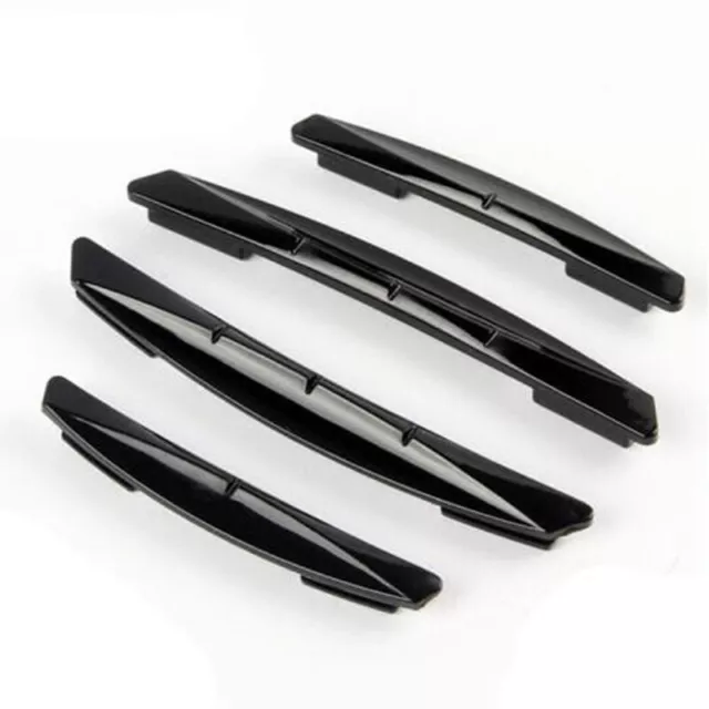 4pcs Black Car Door Edge Scratch Anti-collision Protector Guard Strips Decor
