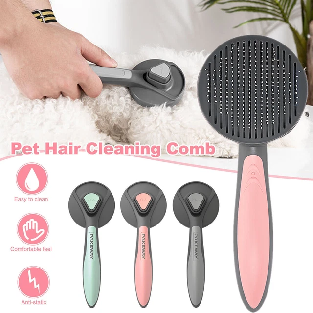 Pet Hair Remover Dog Cat Comb Grooming Massage Deshedding Self Cleaning Brush