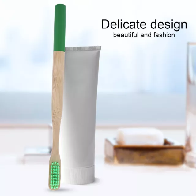 6 Colors Soft Hair Brush Hair Bamboo Handle Toothbrush Adult Oral Care 1600 SD