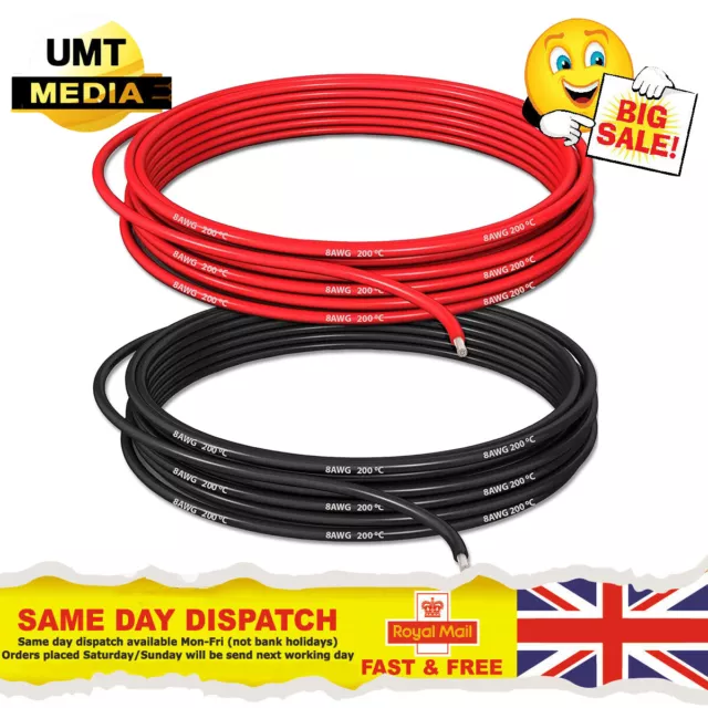 Gauge Silicone Wire 20 Feet (3 Metres / 10ft Black & Red) Soft & Flexible Cable