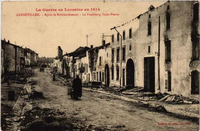 CPA AK Militaire - Gerbeviller - After the Bombardment - Le Faubourg (697427)