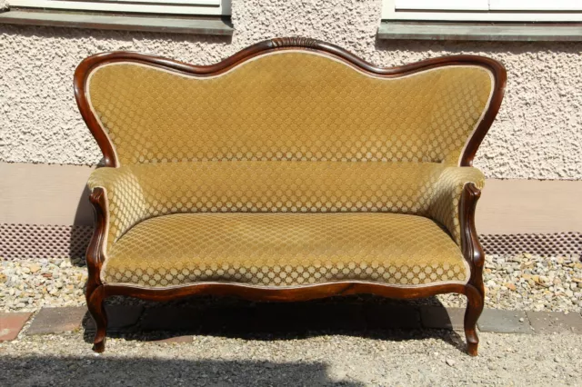 Biedermeier Möbel Sofa Couch Möbel Spätbiedermeier beige