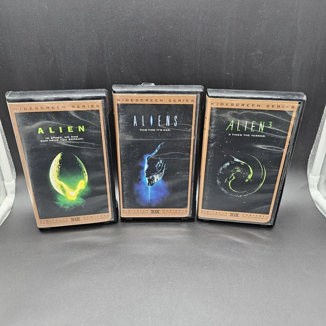 ALIEN TRILOGY (VHS) Widescreen THX Clamshell - Alien, Aliens, Alien 3 ...