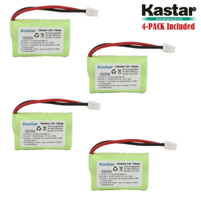 4 x Kastar Battery for SportDog SD-400 800 FR-200 200P PetSafe Yard PDT00-12470