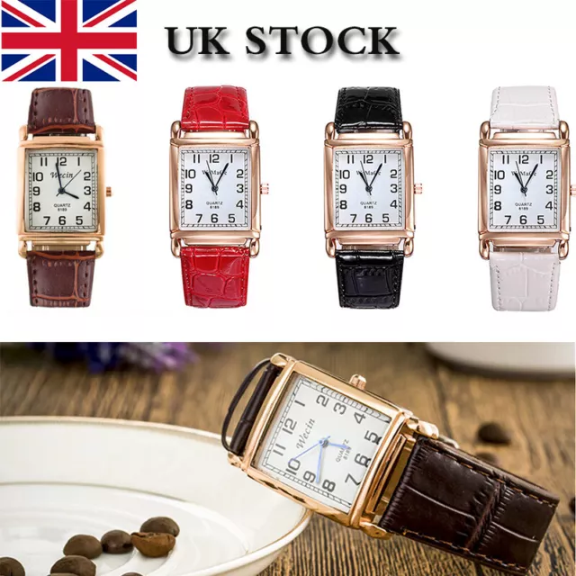 Ladies Womens Watches Wrist Watch Casual Quartz Analogue Fashion Faux Leather UK