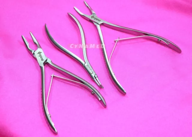 SET of 3 Premium Grade Bone Rongeur Micro Friedman,Bluementhal and Micro Forcep