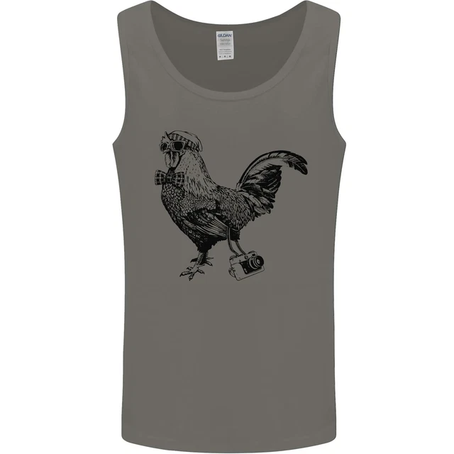 Rooster Camera Photography Photographer Mens Vest Tank Top