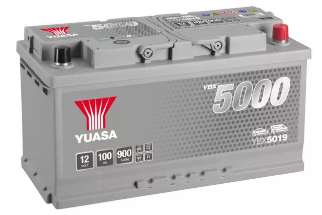 Yuasa YBX5019 - 5019 Silver High Performance SMF Car Battery - 5 Year Warranty