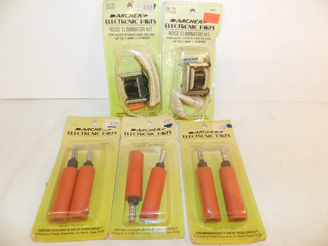 VTG Radio Shack ARCHER CB AM FM RADIO Noise Reduction KITS IGNITION SUPPRESSORS