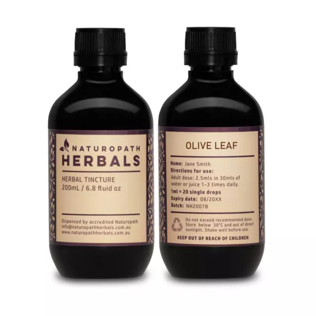 OLIVE LEAF Tincture Extract Herbal Liquid ⭐⭐⭐⭐⭐ ~ Naturopath Herbals 3