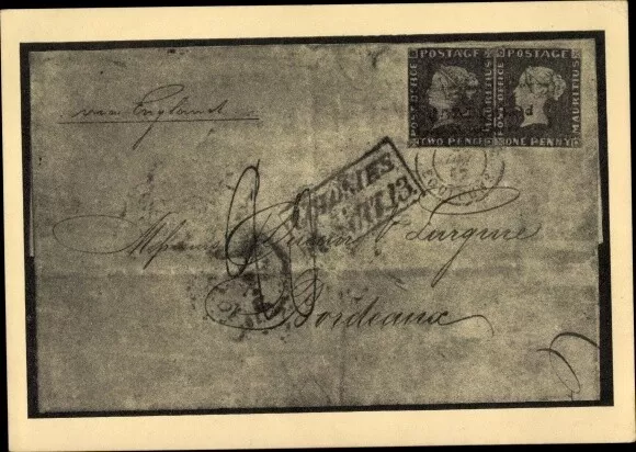 Briefmarken Ak Erste Mauritius, Tag der Briefmarke, Hamburg 1937 - 10808943