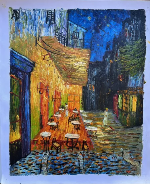Reproducción óleo Van gogh /Lienzo Al Óleo Sin Bastidor /Café Van  Gogh