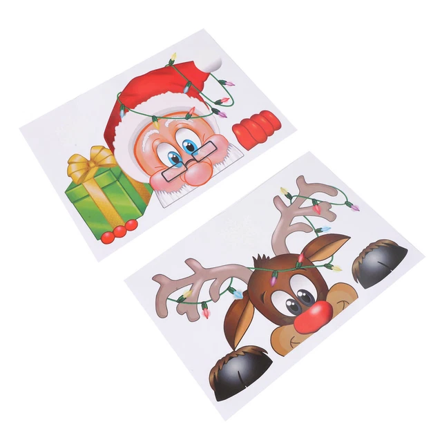Weihnachtsaufkleber Entfernbare Aufkleber Urlaub Tapeten Colorful PVC