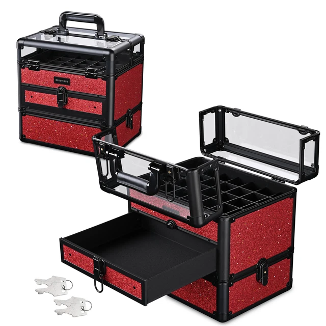 Byootique Makeup Train Case Star Cosmetic Organizer Jewelry Box Travel Lockable