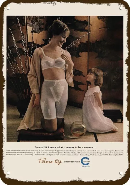 1964 KAYSER PERMA LIFT PANTIE & BRA Vintage Look Replica Metal Sign - SEXY MOM