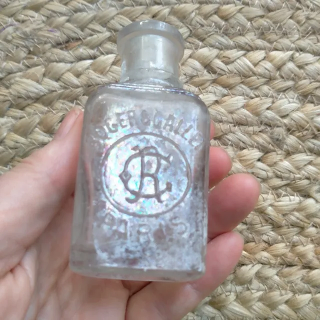Antique Roger & Galley Paris Perfume Bottle Glass Old