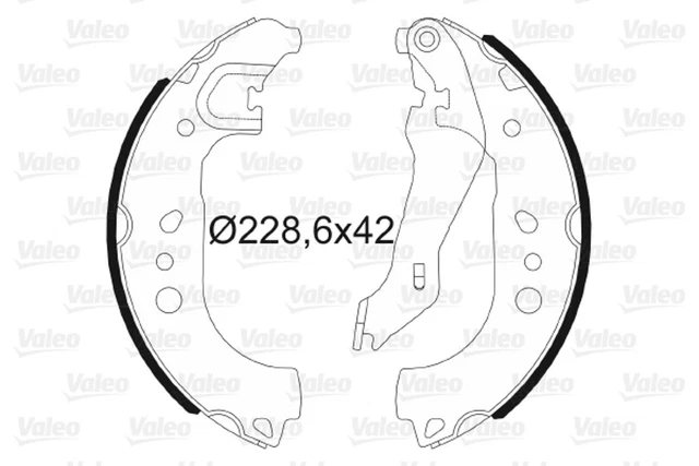 Valeo Kit Ganasce Freno 562783 – Posteriore, Senza Cilindretto, Sistema LUCAS, Diametro Tamburo 180 Mm, Prodotto Senza Rame E Metalli Pesanti