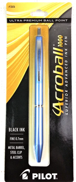 Pilot Acroball 1000 Ultra Premium Ball Point Pen Black Ink 0.7mm Metal Barrel