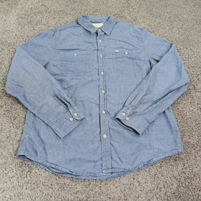 Denim & Supply Shirt Mens Extra Large Blue Denim Chambray Ralph Lauren Button Up