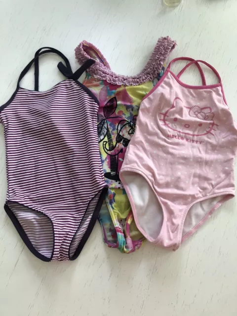Zara pink  Hello Kitty swimsuit, C.F.K. Purple Stripe- girls Age 3 & 4 Bundle