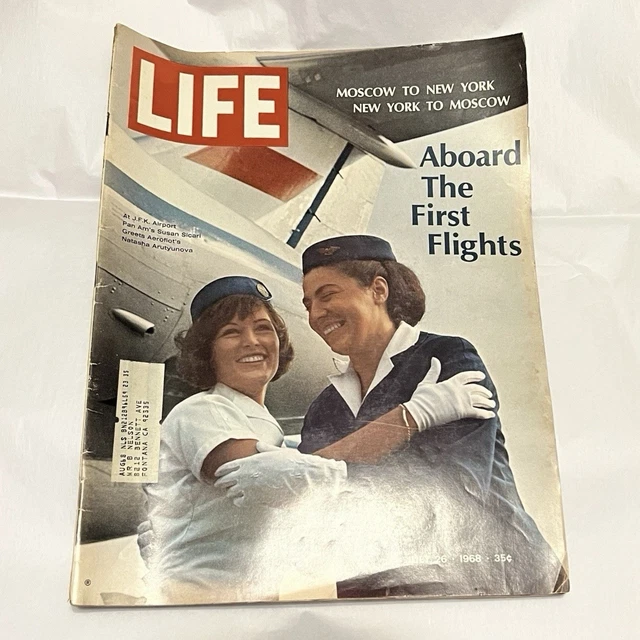 Flight Magazine VTG LIFE MAGAZINE July 26 1968 Abroad The First Flight Ephemera Large ...
