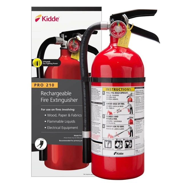 Pro Series 210 Fire Extinguisher with Hose & Easy Mount Bracket, 2-A:10-B:C, Dry