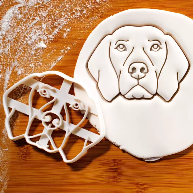 Vizsla Face cookie cutter - Bake Hungarian Pointer dog treats pet birthday party