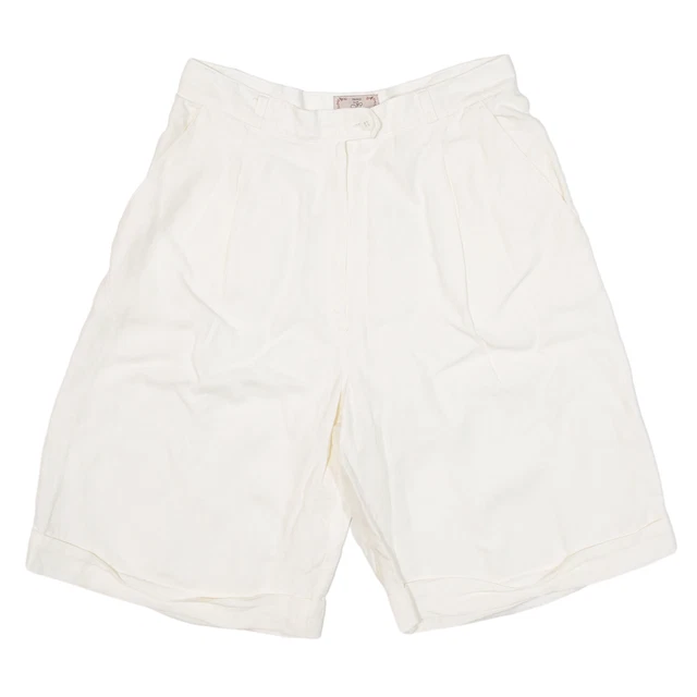 Pantaloncini casual Jean Coste crema lino rilassato donna XXS W25