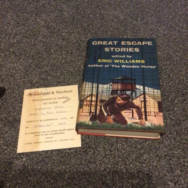 Great Escape Stories Edited By Eric Williams 1958 First Ed Review Copy HB