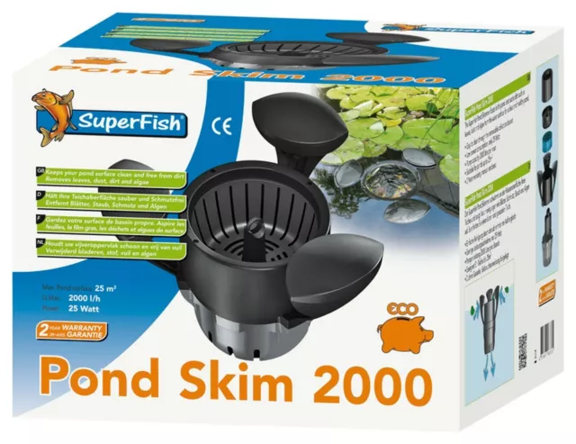 Superfish Pond Skimm 2000 Teichskimmer mit Pumpe für Teiche bis 25 m²