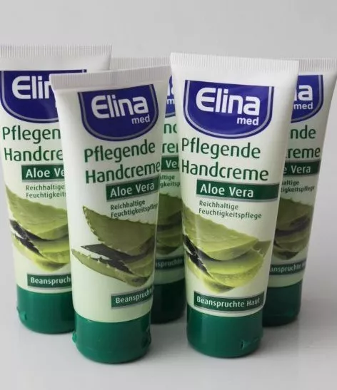 (37,33€/L ) Elina med Handcreme Aloe Vera 5 x 75 ml beanspruchte Haut Urea