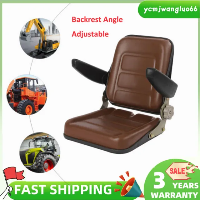 High Back Mower Seat Universal Lawn Tractor Seat w/ Adjustable Backrest Durable!