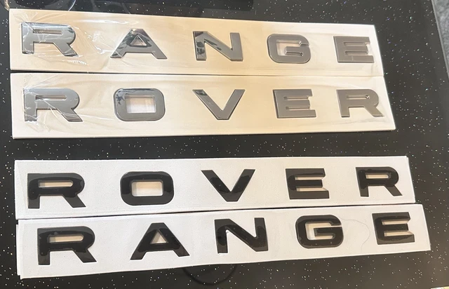 RANGE ROVER LETTERING Badge X2 Front & Rear Chrome ++ With stencil £19. ...
