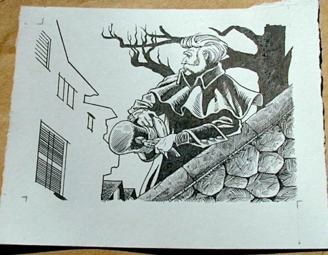 Original ART #3 Steve Jackson Games Sherlock Holmes 1800s detective by "Phred"