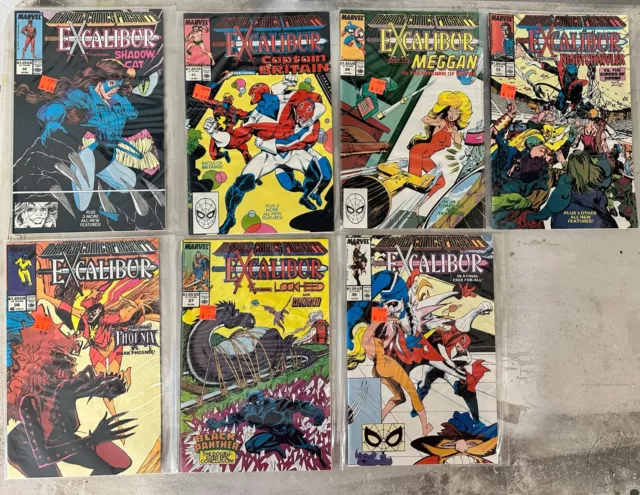 Marvel Comics Presents Excalibur 32 33 34 35 36 37 38 -  1989 - VF/NM - Lot of 7