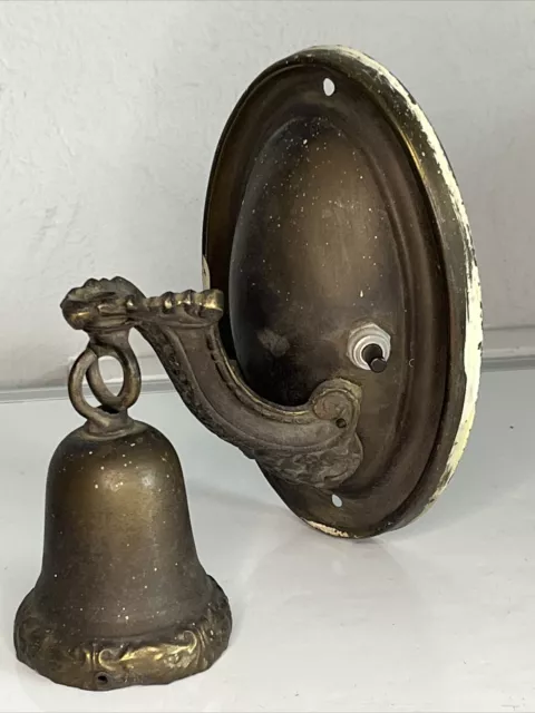 1920-30s Art Deco Cast Metal Wall Sconce Hanging Socket Not Working Ornate 6.5