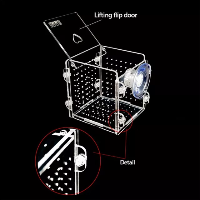 Small Aquarium Acrylic Fish Bowls Tank Breeding Isolation Box 2