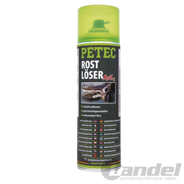 1x 500 ml PETEC MOS2 ANTIRUGGINE SPRAY ANTIRUGGINE RAPIDO RIMOZIONE RAPIDA