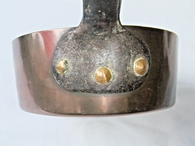 ANCIENNE CASSEROLE EN cuivre monogrammée d'une etoile 19 ème siècle EUR