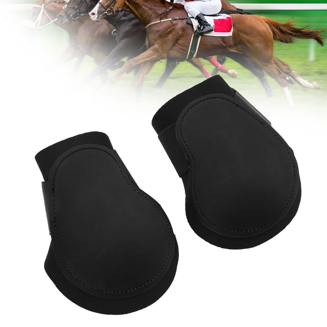 2pcs Horse Leg Boots PU Shell Elastic Shock Absorbing Horse Leg Protector Fo Ecm