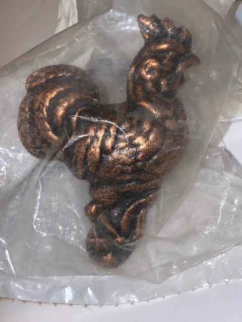 Atlas Homewares Rooster Cabinet Knob Copper Drawer Door Pull 172-C 1 3/4" x 2"