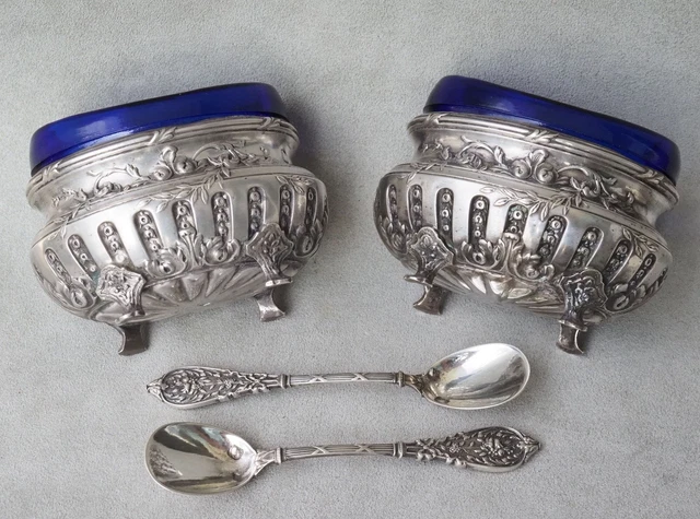 Saleron Style Louis XV – Argent Massif Minerve – France 1850-1899 – Paire