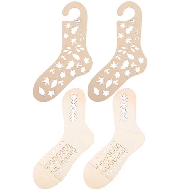 4 piezas bloqueador de calcetines de madera grueso para tejer, bloqueador de calcetines, tejer,